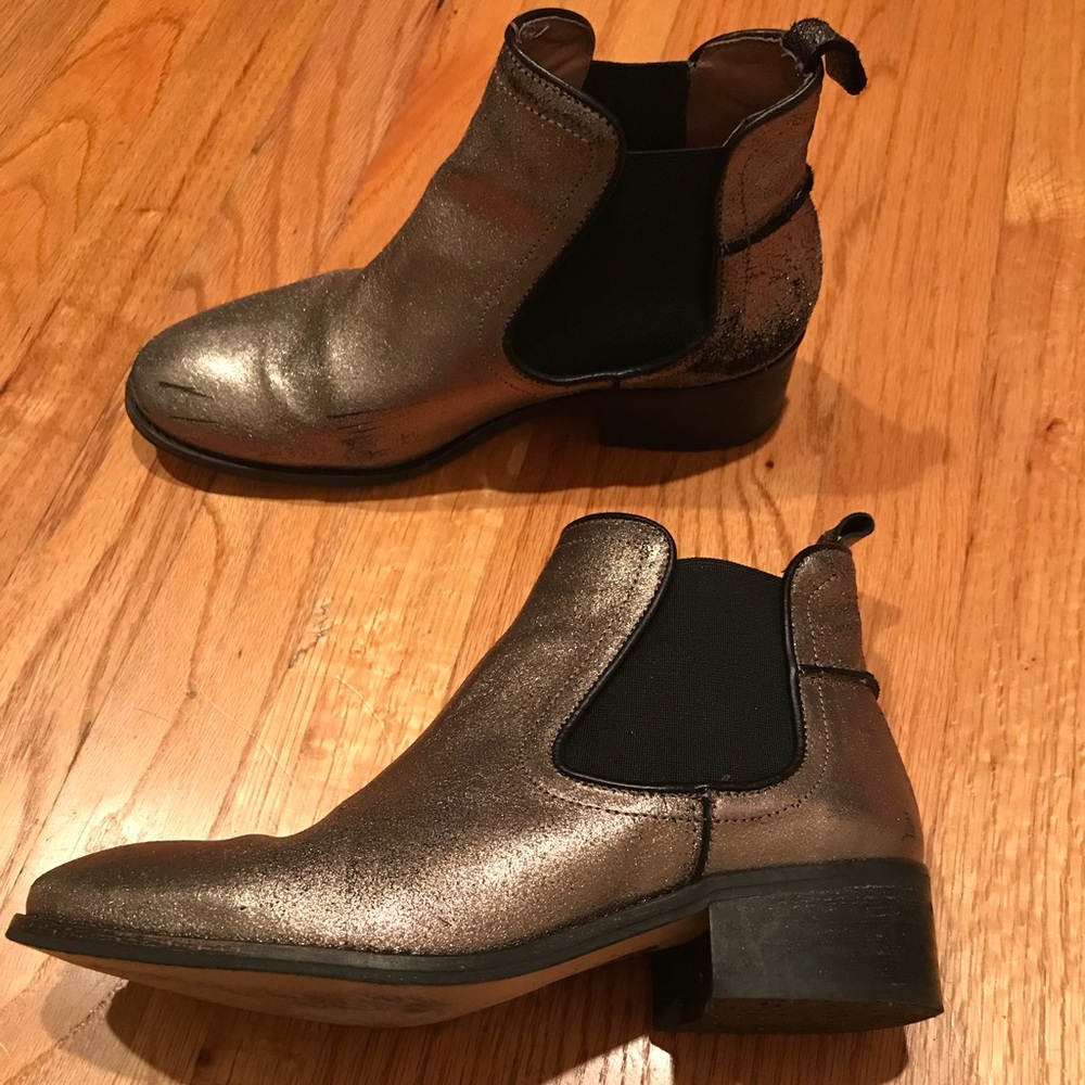 Gold Shimmer Booties